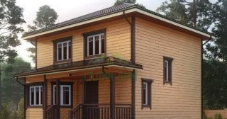 Двухэтажный дом из бруса в Людиново от Строй-Люд - строительство от 133731 руб.