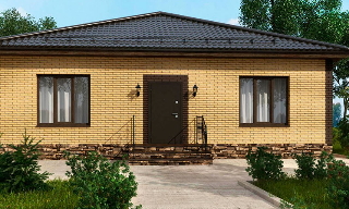 Проекты одноэтажных домов из кирпича | Строй-Люд - Людиново от 3601 рублей